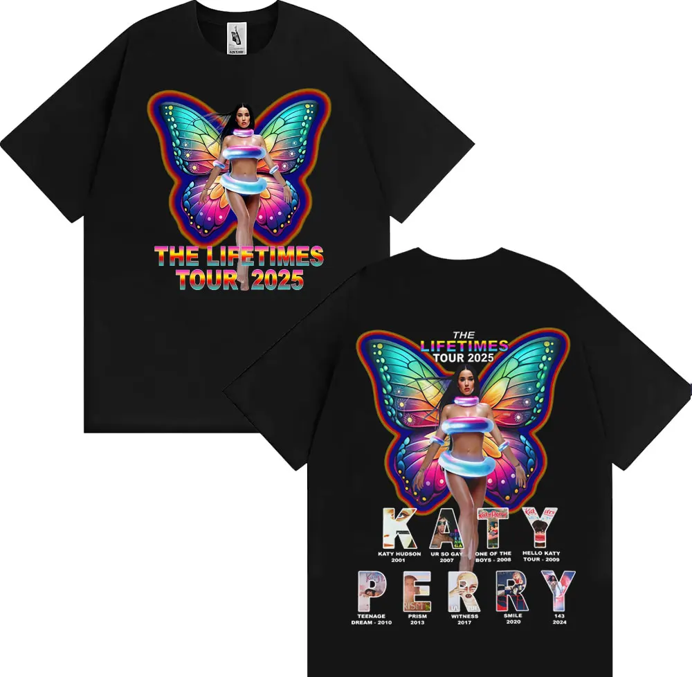 Singer Katy Perry The Lifetime Tour 2025 Double Sided Print T-shirts Men Women Harajuku Fashion Aesthetic T Shirts Loose T Shirt
Singer Katy Perry The Lifetime Tour 2025 Double Sided Print T-shirts Men Women Harajuku Fashion Aesthetic T Shirts Loose T Shirt