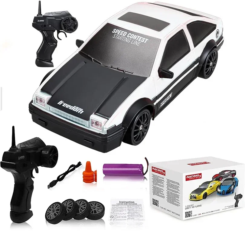 1/24 Initial D AE86 RC модели автомобилей игрушки 4WD 2,4G высокоскоростной звук свет двери открывающиеся образовательная коллекция подарок для взрослых детей
1/24 Initial D AE86 RC модели автомобилей игрушки 4WD 2,4G высокоскоростной звук свет двери открывающиеся образовательная коллекция подарок для взрослых детей