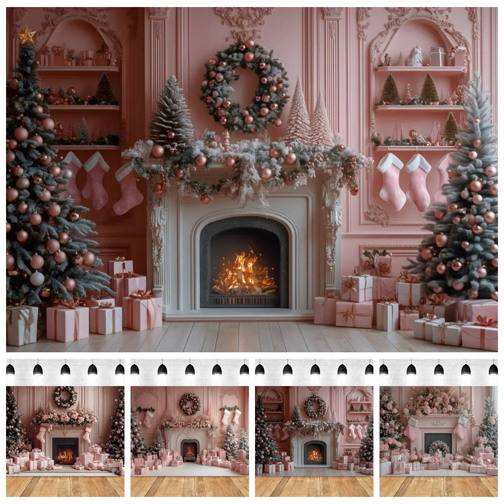 Pink Christmas Photography Backdrop Xmas Tree Fireplace Gifts Box Baby Kids Family Party Photocall Background Decor Photo Studio
Pink Christmas Photography Backdrop Xmas Tree Fireplace Gifts Box Baby Kids Family Party Photocall Background Decor Photo Studio