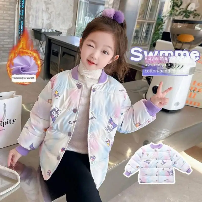 Sanrios Kuromi Thin Light Cotton Coat Anime Figure Winter Jacket Cotton Clothes Hot New Style Versatile Kids Girl Cartoon Cute
Sanrios Kuromi Thin Light Cotton Coat Anime Figure Winter Jacket Cotton Clothes Hot New Style Versatile Kids Girl Cartoon Cute