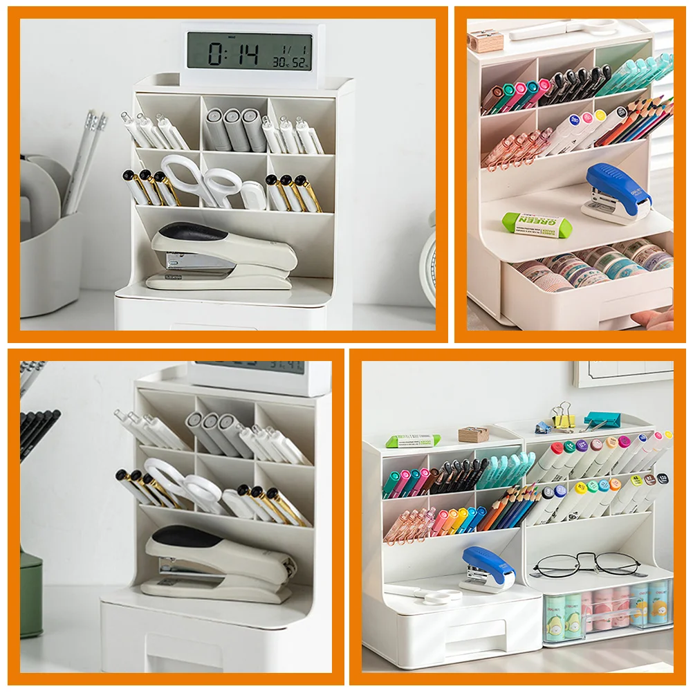 Pen Holder Marker Storage Box Small Desk Organizer Pencil Drawer Rack Office Multi Functional Stationery Plastic
Pen Holder Marker Storage Box Small Desk Organizer Pencil Drawer Rack Office Multi Functional Stationery Plastic