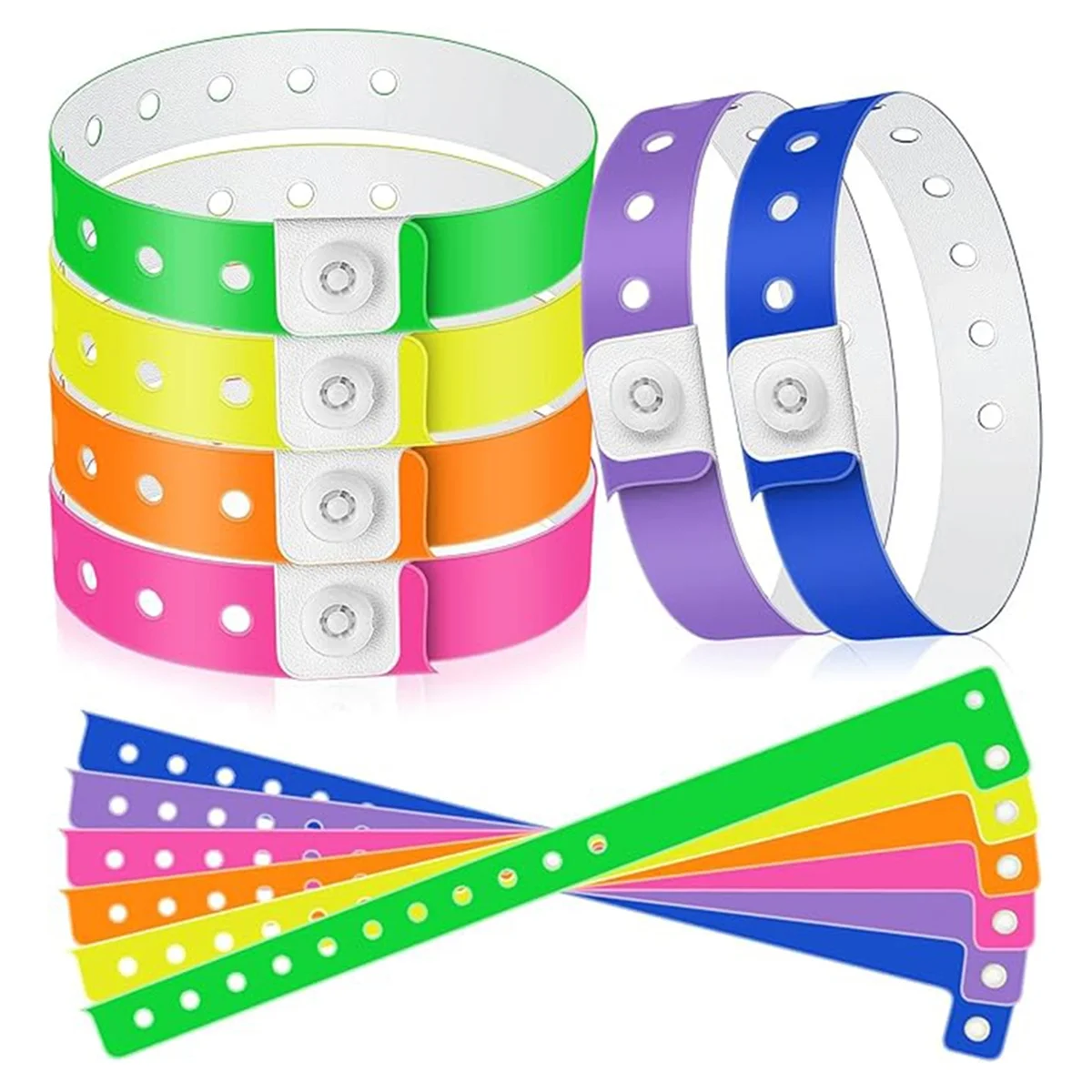 New 48pcs Vinyl Wristbands Plastic Event Wristbands Colorful Wristbands for Events Concert Carnival Nightclub, Set 2
New 48pcs Vinyl Wristbands Plastic Event Wristbands Colorful Wristbands for Events Concert Carnival Nightclub, Set 2