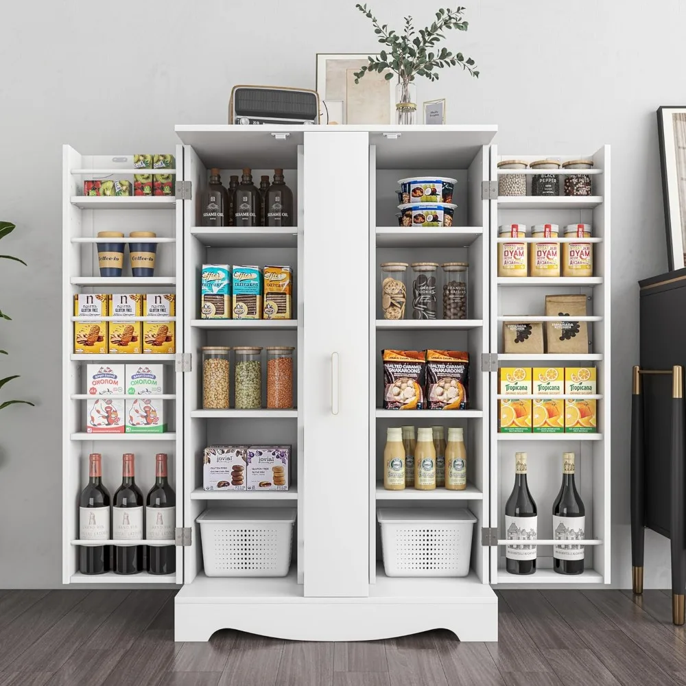 47 Inch White Kitchen Pantry Cabinet with Adjustable Shelves and Drawers, Buffet Sideboard for Home Office Storage
47 Inch White Kitchen Pantry Cabinet with Adjustable Shelves and Drawers, Buffet Sideboard for Home Office Storage
