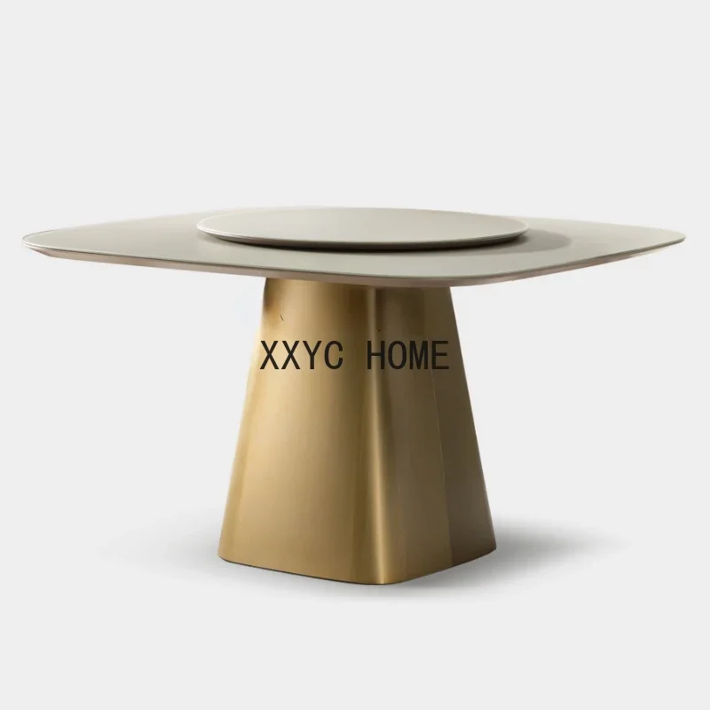 Customized Square Table Modern Simple and Light Luxury Stone Plate Dining Tables and Chairs Set Turntable Dining Table
Customized Square Table Modern Simple and Light Luxury Stone Plate Dining Tables and Chairs Set Turntable Dining Table