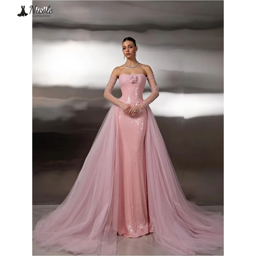 Nicole Evening Dress Off the Shoulders Luxurious Women's Evening Dresses for Special Occasions Custom Made Elegant Dresses Woman
Nicole Evening Dress Off the Shoulders Luxurious Women's Evening Dresses for Special Occasions Custom Made Elegant Dresses Woman