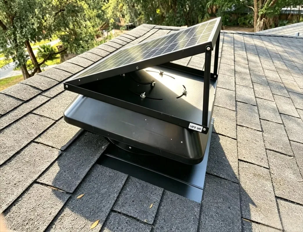 High Power 50W Solar Attic Fan 14in Square Solar Roof Ventilation with Thermostat Attic Roof Extractor App Controlled
High Power 50W Solar Attic Fan 14in Square Solar Roof Ventilation with Thermostat Attic Roof Extractor App Controlled