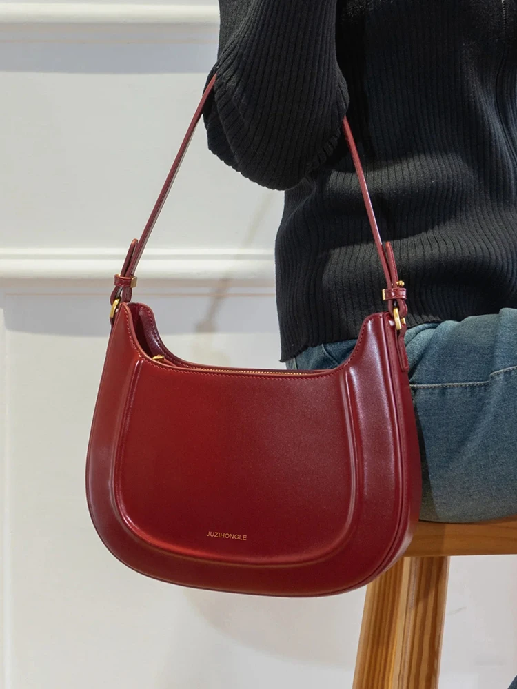 Wine Red Underarm Women's Bag 2025 New High Quali Leather Single oulder Handbag Bridal Daily Use Soft Stitching Trendy
Wine Red Underarm Women's Bag 2025 New High Quali Leather Single oulder Handbag Bridal Daily Use Soft Stitching Trendy