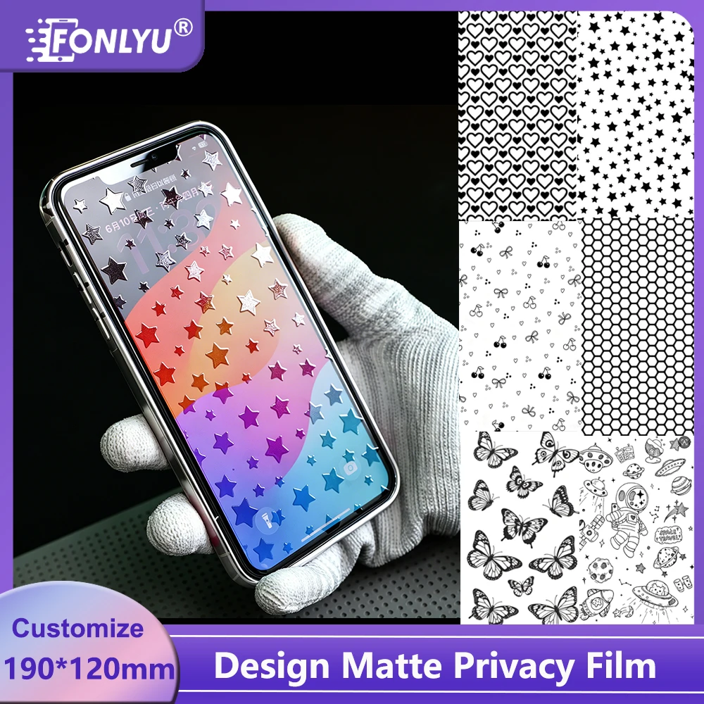 FONLYU 50pcs Matte Privacy Film With Design for Mobile Phone Hydrogel Movies Curved Screen Protector for Cutting Plotter Machine
FONLYU 50pcs Matte Privacy Film With Design for Mobile Phone Hydrogel Movies Curved Screen Protector for Cutting Plotter Machine