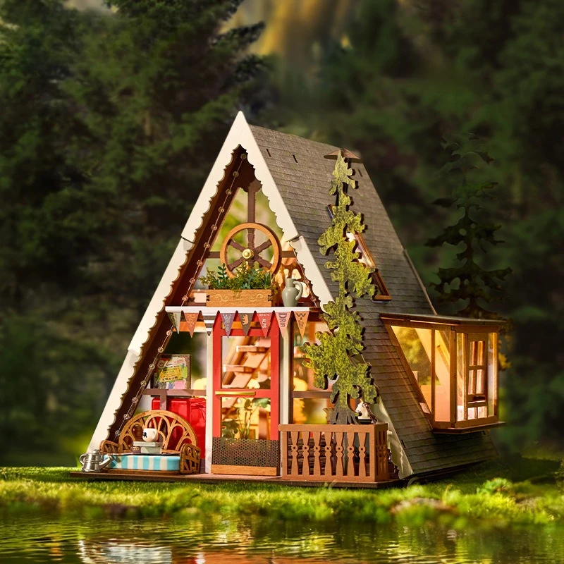 Triangle Wooden House Handmade Diy Cottage Art House House European Style Villa Miniature Model Gift
Triangle Wooden House Handmade Diy Cottage Art House House European Style Villa Miniature Model Gift