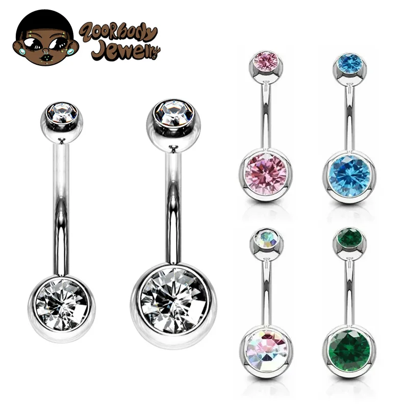 G23Titanium 14G 8/10/12/14mm Surgical Titanium Belly Button Rings Zircon Navel Bar Body Piercing Jewelry Nombril Ombligo Barbell
G23Titanium 14G 8/10/12/14mm Surgical Titanium Belly Button Rings Zircon Navel Bar Body Piercing Jewelry Nombril Ombligo Barbell