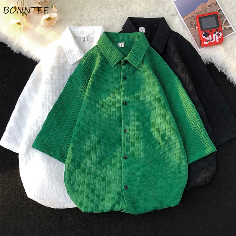Shirts Men Japanese Pure Color Handsome Ulzzang Preppy Stylish Cool Summer All-match Casual Male Camisas Рубашки Unisex Clothes
Shirts Men Japanese Pure Color Handsome Ulzzang Preppy Stylish Cool Summer All-match Casual Male Camisas Рубашки Unisex Clothes