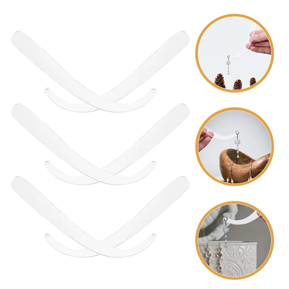 6pcs Bent Acrylic Earring Sticks Display Props Tools Resistance Excellent Texture Practical Jewelry Store
6pcs Bent Acrylic Earring Sticks Display Props Tools Resistance Excellent Texture Practical Jewelry Store