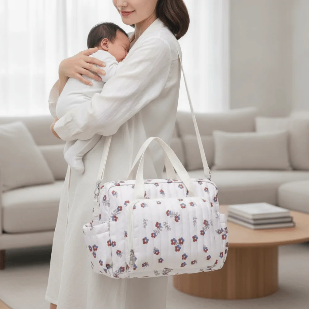 Durable Cartoon Diaper Organizer Lightweight Quilted Cotton Handbag Large Capacity Foldable Stroller Hanging Pack Daily Outing
Durable Cartoon Diaper Organizer Lightweight Quilted Cotton Handbag Large Capacity Foldable Stroller Hanging Pack Daily Outing