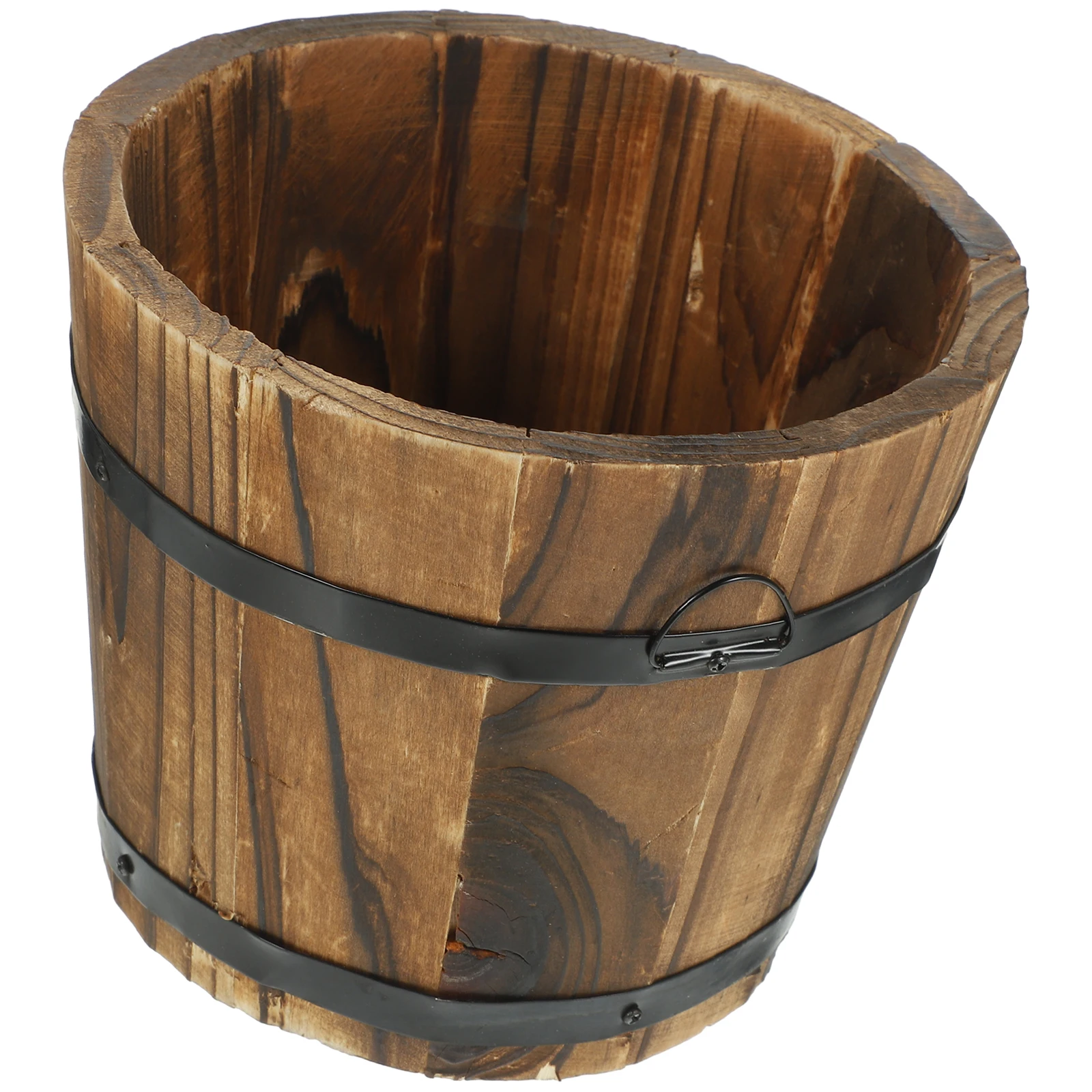 Wooden Flower Pot Planter with Handles Medium Size Round Bucket for Succulents Green Plants Gardening Vintage
Wooden Flower Pot Planter with Handles Medium Size Round Bucket for Succulents Green Plants Gardening Vintage