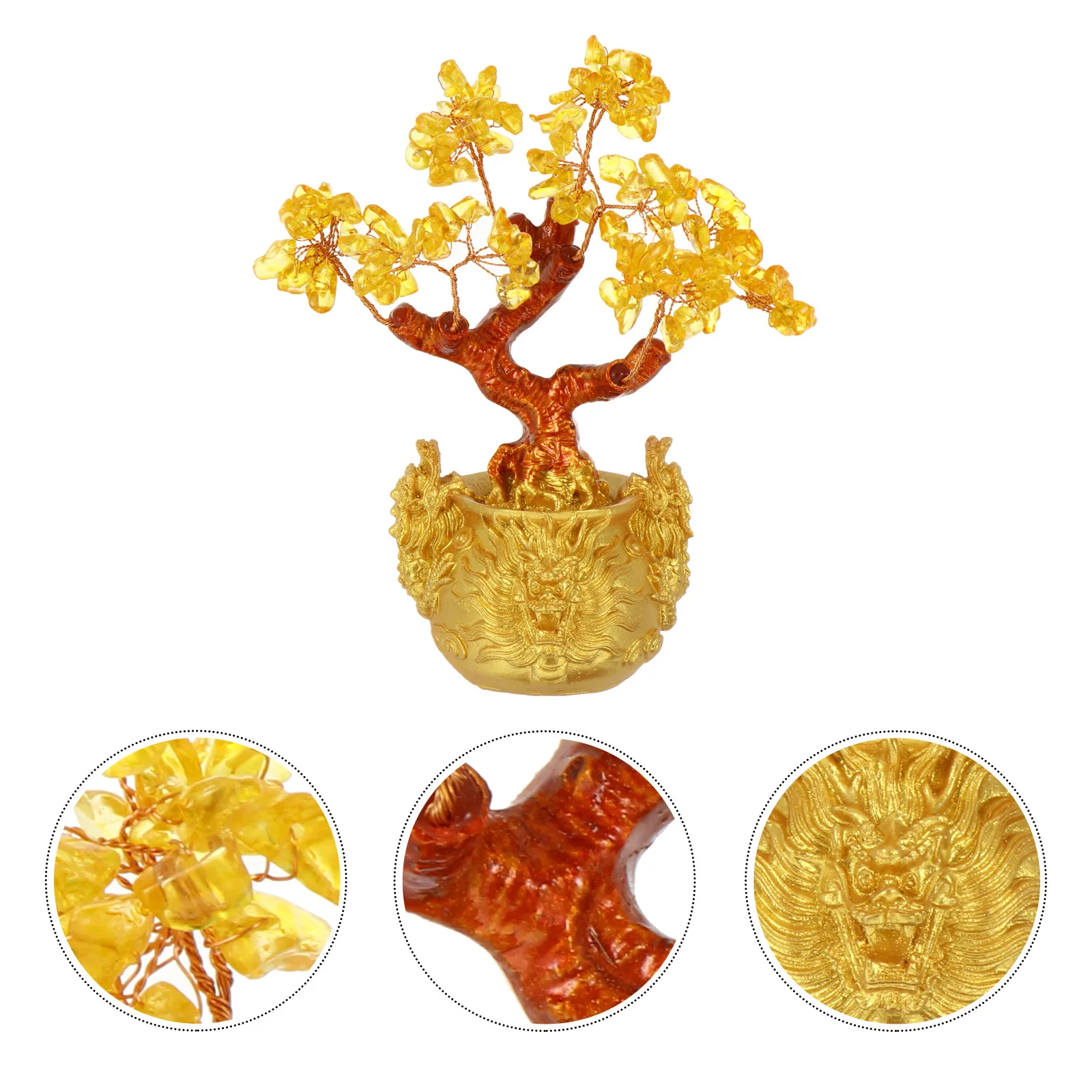 Citrine nament Office Bonsai Crystal Golden Decor Desktop Decoration Fortune naments Money Tree Tree Decoration
Citrine nament Office Bonsai Crystal Golden Decor Desktop Decoration Fortune naments Money Tree Tree Decoration