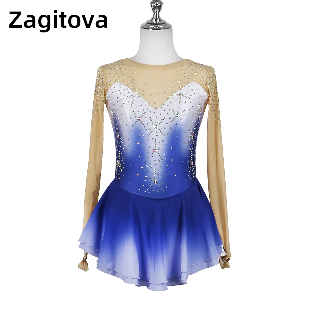 Zagitova Figure Skating Dress Women Girls Ice Skating Skirt Performance Competition Blue Gradient Mesh Skirt
Zagitova Figure Skating Dress Women Girls Ice Skating Skirt Performance Competition Blue Gradient Mesh Skirt