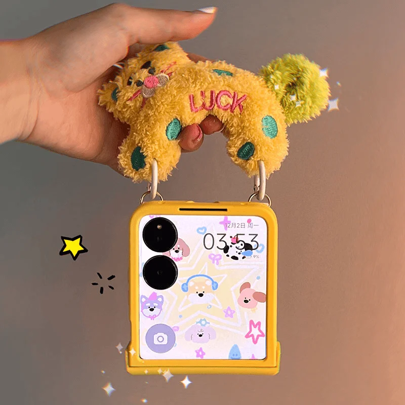 Cute plush toy Phone Case for Samsung Z Flip6 ZFlip5 4/OPPO Find N2 N3Flip/Razr50/Xiaomi Mix flip Case Hard Cover Korean Style
Cute plush toy Phone Case for Samsung Z Flip6 ZFlip5 4/OPPO Find N2 N3Flip/Razr50/Xiaomi Mix flip Case Hard Cover Korean Style