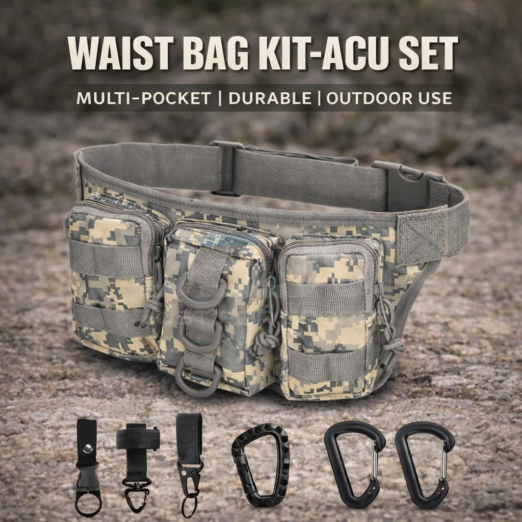 New Tactical Waterproof EDC Waist Bag With Accessories Oxford Cloth Fanny Pack For Fishing Hunting Hiking Camping Men Women
New Tactical Waterproof EDC Waist Bag With Accessories Oxford Cloth Fanny Pack For Fishing Hunting Hiking Camping Men Women