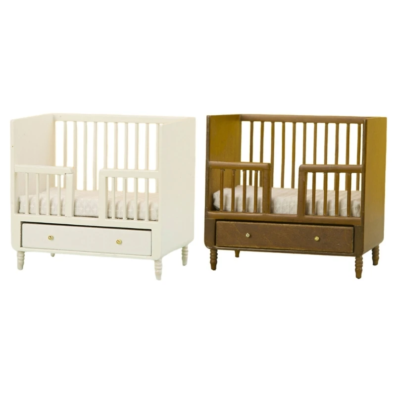 Realistic Mini Cot Bed Wooden Furniture Dollhouse Nursery Room Decoration 1/12
Realistic Mini Cot Bed Wooden Furniture Dollhouse Nursery Room Decoration 1/12