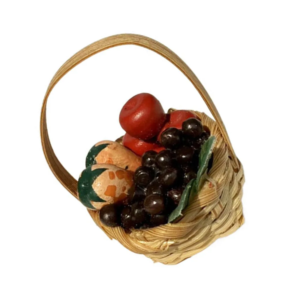 Mini Fruit Basket with Realistic Grapes Mixed Fruits for Dollhouse Miniature Scenes Portable Safe Mini
Mini Fruit Basket with Realistic Grapes Mixed Fruits for Dollhouse Miniature Scenes Portable Safe Mini