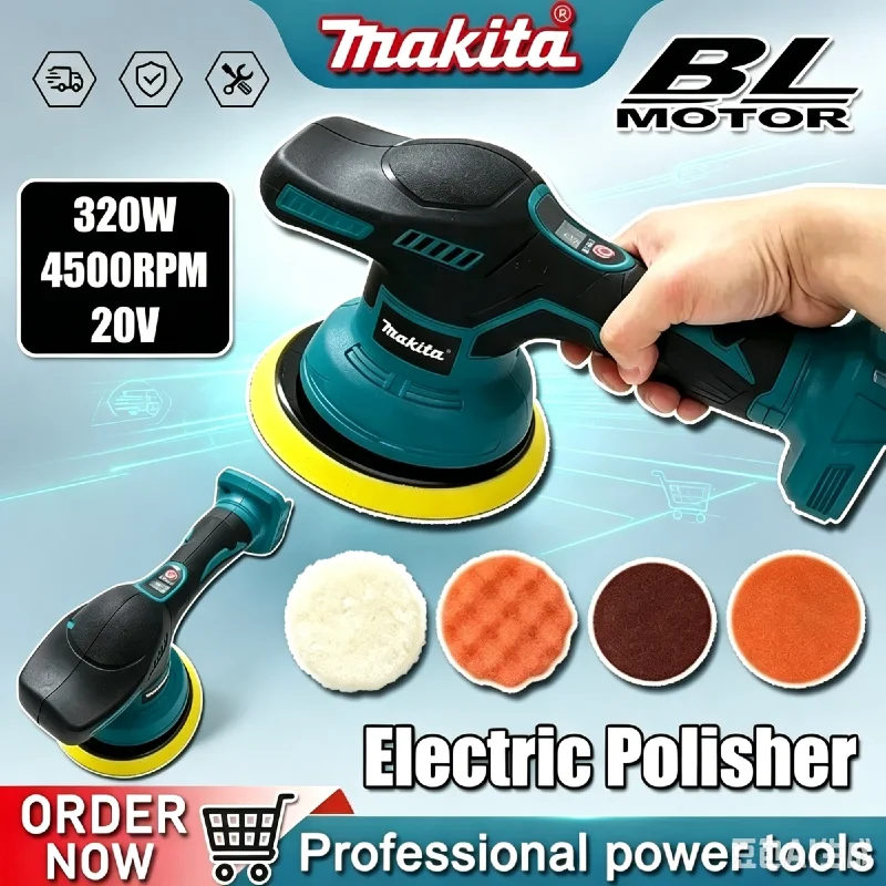 Cordless Auto Polisher Digital Display 8 Variable Speed Car Waxing Polishing Machine Fit Makita 18V Lithium Battery
Cordless Auto Polisher Digital Display 8 Variable Speed Car Waxing Polishing Machine Fit Makita 18V Lithium Battery