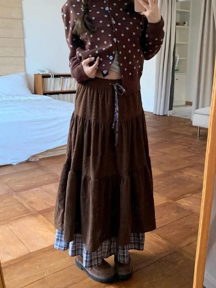 Женские юбки, винтажная осенне-зимняя модная лоскутная клетчатая эластичная длинная юбка с высокой талией, элегантная женская повседневная юбка
Женские юбки, винтажная осенне-зимняя модная лоскутная клетчатая эластичная длинная юбка с высокой талией, элегантная женская повседневная юбка