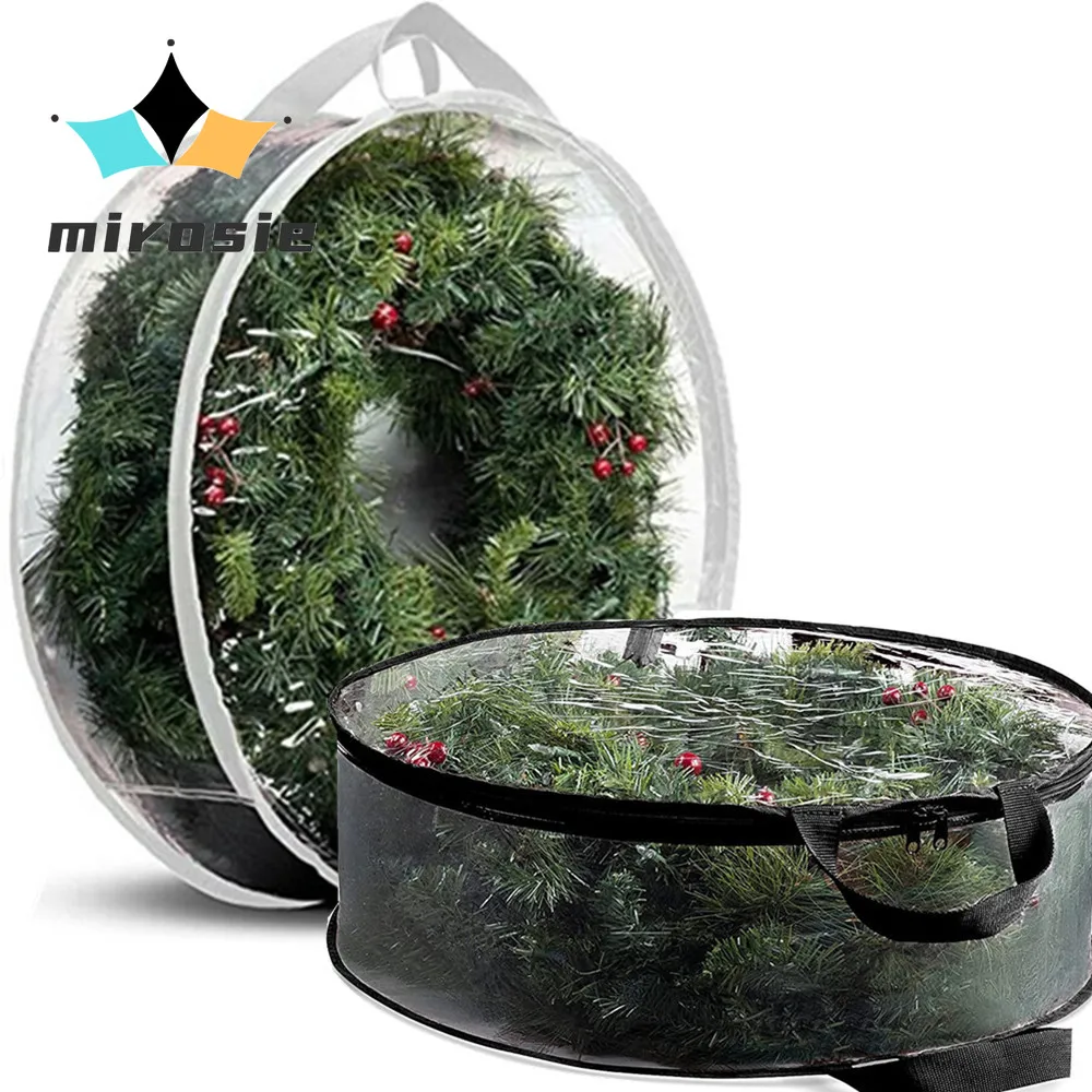MIROSIE Christmas Wreath Transparent Storage Bag Set of Large Circular Packaging Bags 60/76cm
MIROSIE Christmas Wreath Transparent Storage Bag Set of Large Circular Packaging Bags 60/76cm