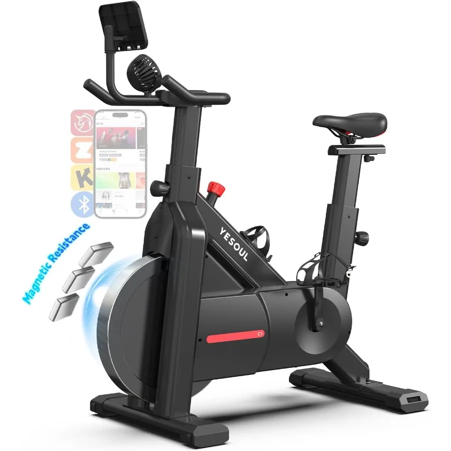 Indoor Exercise Bike for Home Stationary Bike with Silent Magnetic Resistance 300lbs Capacity Stable Triangle Frame Adjustable
Indoor Exercise Bike for Home Stationary Bike with Silent Magnetic Resistance 300lbs Capacity Stable Triangle Frame Adjustable