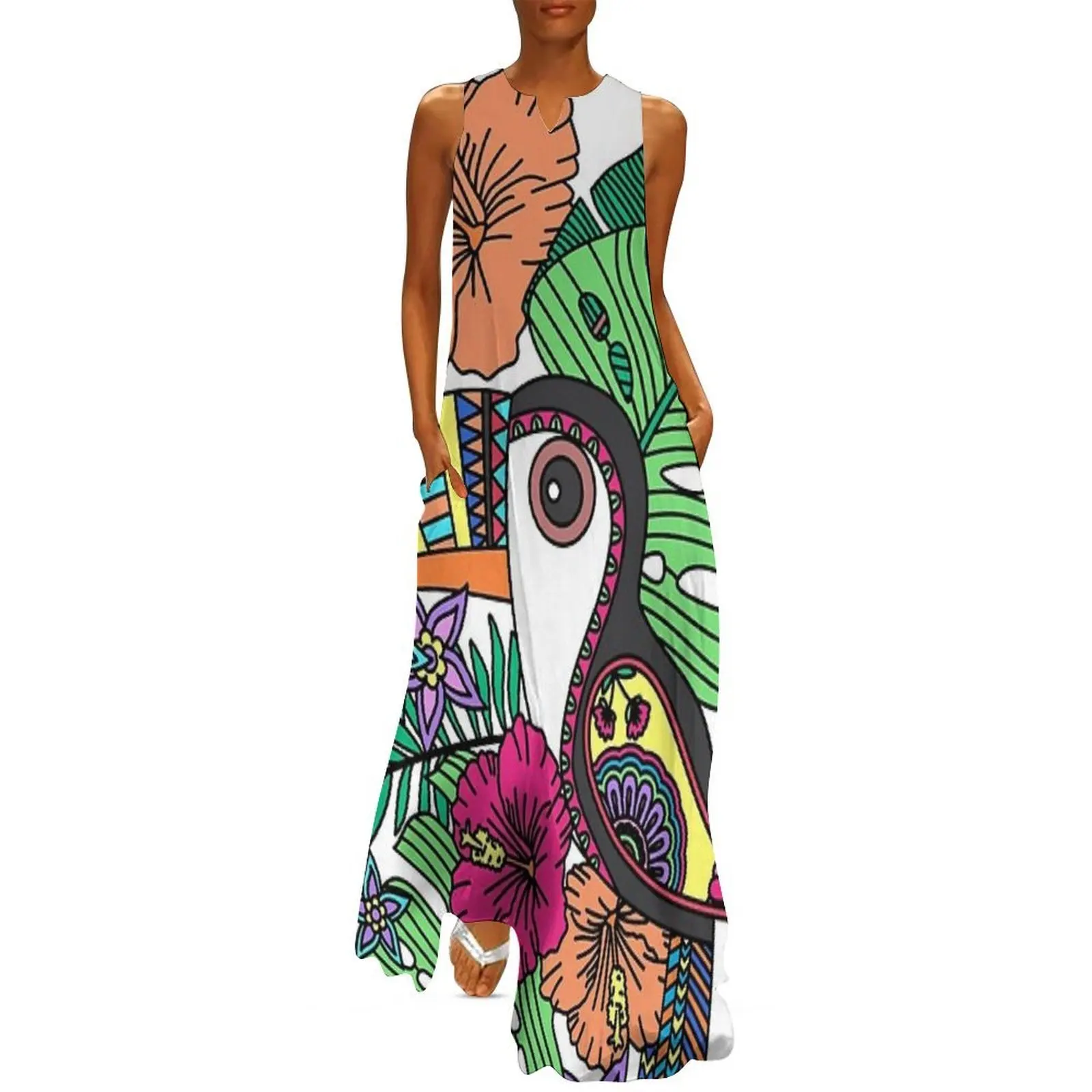 Colorful mandala toucan Long Dress woman dress Dress for pregnant women summer elegant dresses for women
Colorful mandala toucan Long Dress woman dress Dress for pregnant women summer elegant dresses for women