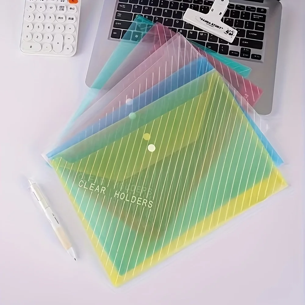 12 Pack A4 Snap Button File Organizer Bags, Random, Large Capacity And Portable, Multipurpose Storage Pouch for School Office
12 Pack A4 Snap Button File Organizer Bags, Random, Large Capacity And Portable, Multipurpose Storage Pouch for School Office