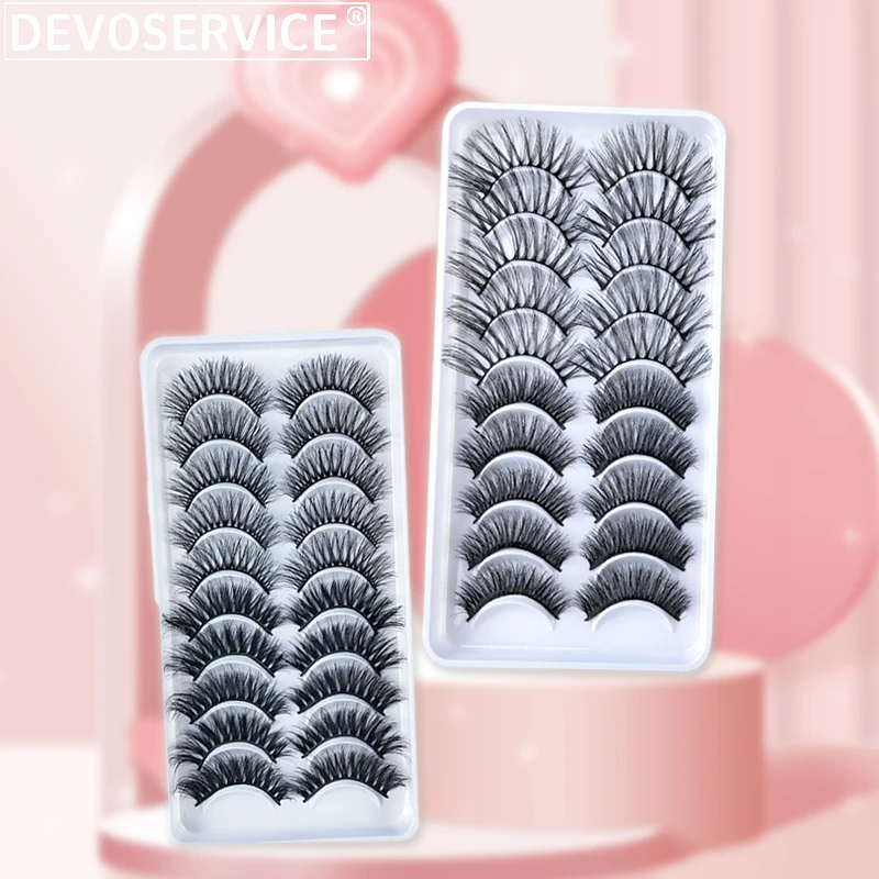 DEVOSERVICE Natural Dramatic 3D Faux Mink Lashes Thick Curl 10 Pairs False Eyelashes Eyelash Extension Cosplay Makeup Wholesale
DEVOSERVICE Natural Dramatic 3D Faux Mink Lashes Thick Curl 10 Pairs False Eyelashes Eyelash Extension Cosplay Makeup Wholesale