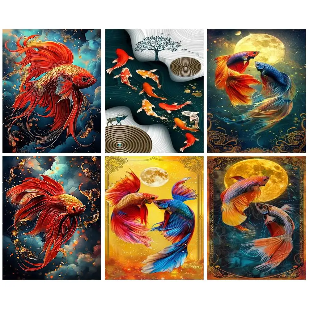 GATYZTORY Oil Painting By Number Goldfish Animal Drawing HandPainted On Canvas Art DIY Picture By Number Craft Kits Home Decor
GATYZTORY Oil Painting By Number Goldfish Animal Drawing HandPainted On Canvas Art DIY Picture By Number Craft Kits Home Decor