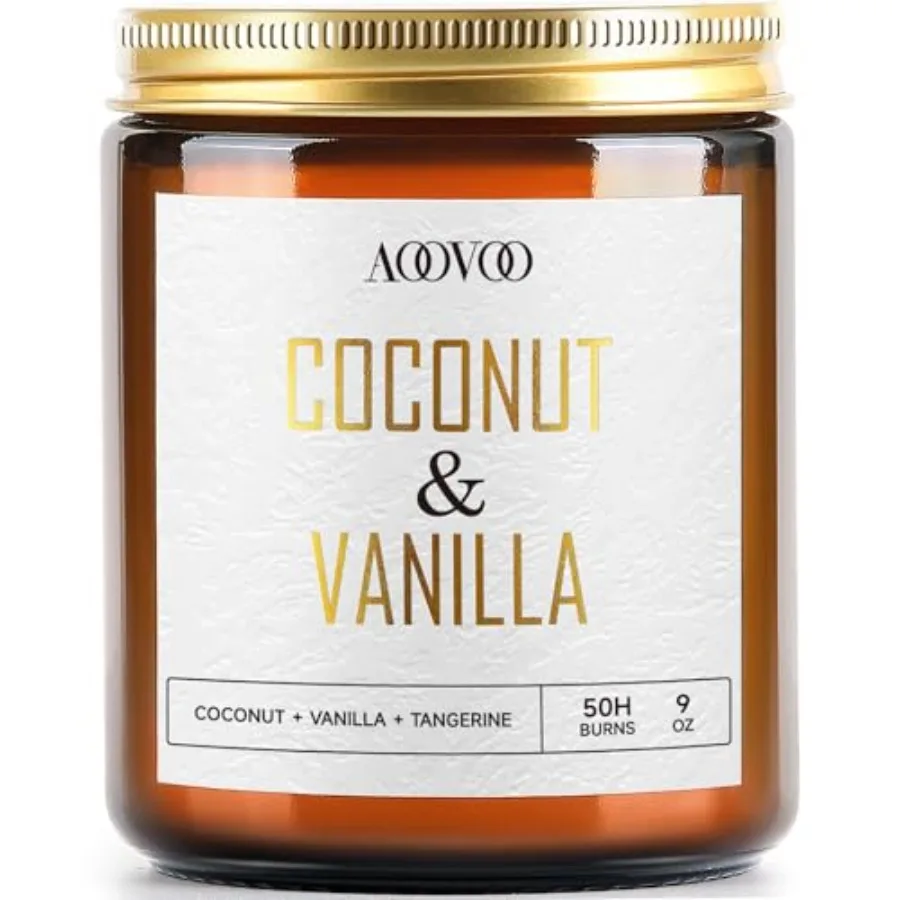 Coconut Vanilla Candles - 9 oz Scented Candles, Aromatherapy Candle, Soy Candle for Home Scented
Coconut Vanilla Candles - 9 oz Scented Candles, Aromatherapy Candle, Soy Candle for Home Scented