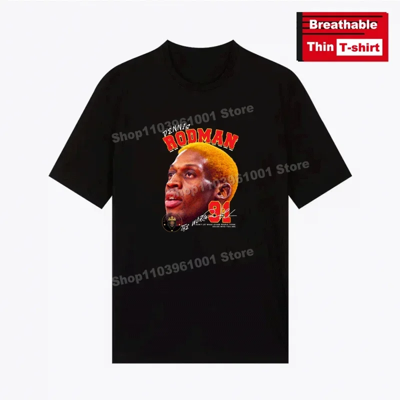 Breathable Thin T-Shirt NO.91-Danny Rodman Print Shirts Tops y2k Harajuku Hip Hop Casual Men's/Women's Street Short Sleeve Tees
Breathable Thin T-Shirt NO.91-Danny Rodman Print Shirts Tops y2k Harajuku Hip Hop Casual Men's/Women's Street Short Sleeve Tees