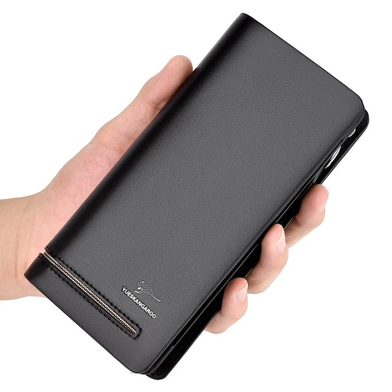 Men's PU Leather Wallet Clutch with Zipper Versatile Mobile Moneybag Handbag Soft Wrist Bags for Casual Use
Men's PU Leather Wallet Clutch with Zipper Versatile Mobile Moneybag Handbag Soft Wrist Bags for Casual Use