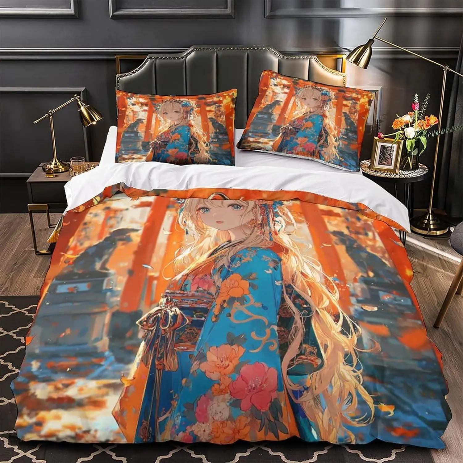 Autumn Girl Anime Quilt Cover 135x200cm With 1 Pillowcase 3D Design Printed Cartoon Comforter Cover For Kids
Autumn Girl Anime Quilt Cover 135x200cm With 1 Pillowcase 3D Design Printed Cartoon Comforter Cover For Kids