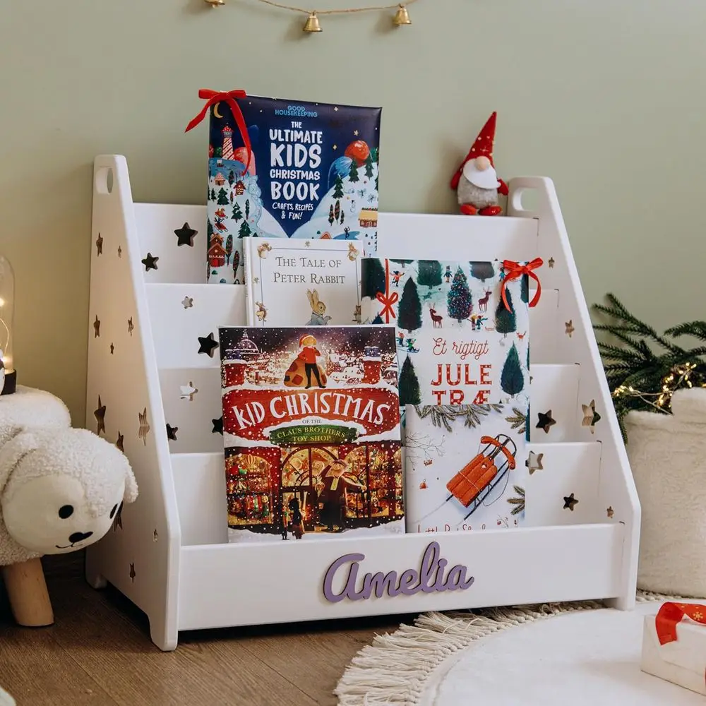 Customizable Children's Wooden Bookshelf with Star Design for Playroom, Available in Two Sizes
Customizable Children's Wooden Bookshelf with Star Design for Playroom, Available in Two Sizes