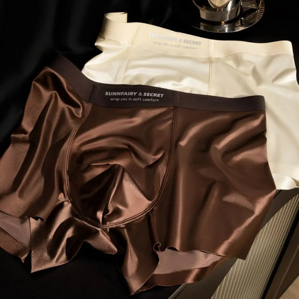 Simple Thin Satin Silk Boxer Briefs Seamless Mid Waist Ice Silk Boxers Lingerie Underpants Underwear for Men Men
Simple Thin Satin Silk Boxer Briefs Seamless Mid Waist Ice Silk Boxers Lingerie Underpants Underwear for Men Men