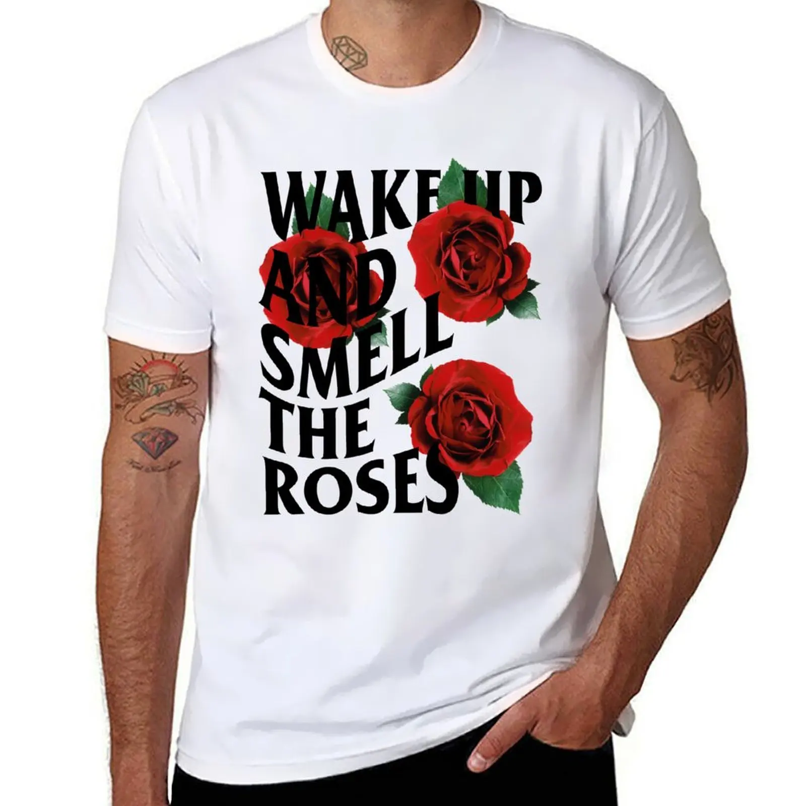 wake up and smell the roses white T-Shirt man t shirts graphic man tshirt T-Shirt
wake up and smell the roses white T-Shirt man t shirts graphic man tshirt T-Shirt