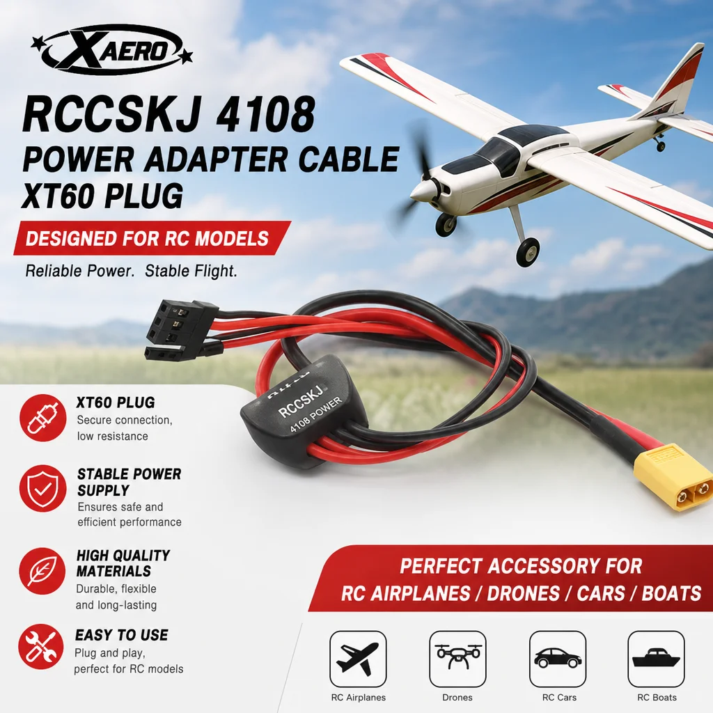 Rccskj 4108 Power Adapter Cable XT60 Plug For RC Model
Rccskj 4108 Power Adapter Cable XT60 Plug For RC Model