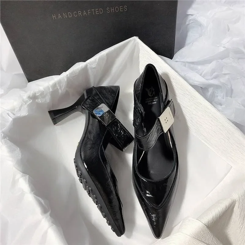 Women's Pointed Shallow Mouth High Heels Fashion Elegant Soft Leather High Heel Wedding Party Office High Heels Zapatos De Mujer
Women's Pointed Shallow Mouth High Heels Fashion Elegant Soft Leather High Heel Wedding Party Office High Heels Zapatos De Mujer