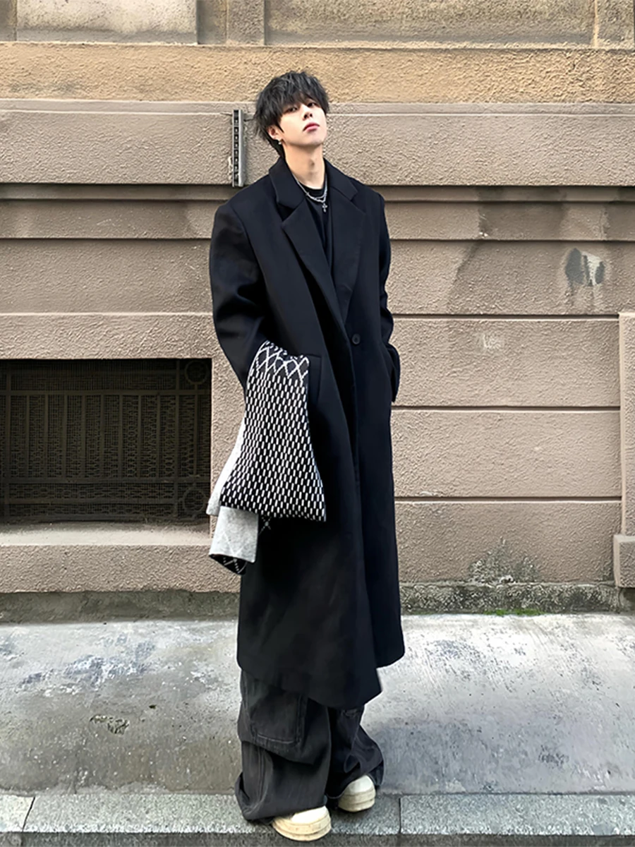 Мужское шерстяное пальто Bla до колен, осенне-зимнее, премиум-класса, из полиэфирного волокна, с длинными рукавами, в стиле Cleanfit
Мужское шерстяное пальто Bla до колен, осенне-зимнее, премиум-класса, из полиэфирного волокна, с длинными рукавами, в стиле Cleanfit