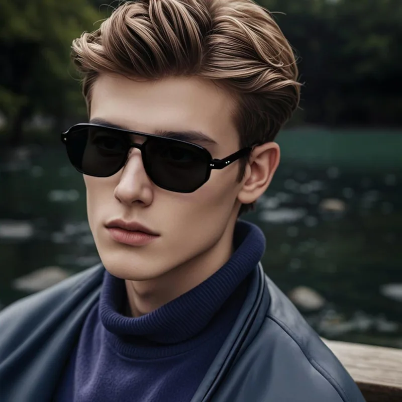 Men's high-end sense of driving sunglasses, double-beam pilot style, anti-ultraviolet, strong light driver glasses.
Men's high-end sense of driving sunglasses, double-beam pilot style, anti-ultraviolet, strong light driver glasses.