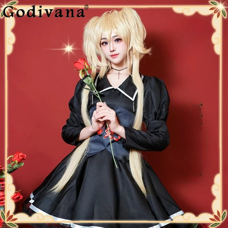 Sweetheart Cos Dress Set for Women Long Sleeve Sweet Black Cosplay Full Dress Suit Female Party Uniform Dress Clothes
Sweetheart Cos Dress Set for Women Long Sleeve Sweet Black Cosplay Full Dress Suit Female Party Uniform Dress Clothes