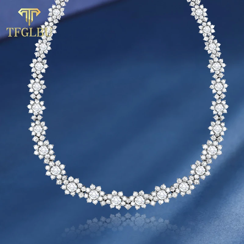 TFGLBU Genuine Full Moissanite Necklace for Women 100% 925 Sterling Silver Sunflower Pendant Trendy Original Luxury GRA Jewelry
TFGLBU Genuine Full Moissanite Necklace for Women 100% 925 Sterling Silver Sunflower Pendant Trendy Original Luxury GRA Jewelry