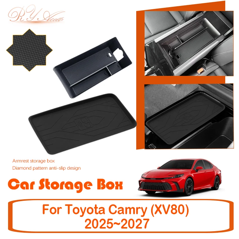 Автомобильный ящик для хранения для Toyota Camry XV80 2025 2026 2027, противоскользящий подлокотник, центральная консоль, коробка для беспроводной зарядки, автоаксессуары 
Автомобильный ящик для хранения для Toyota Camry XV80 2025 2026 2027, противоскользящий подлокотник, центральная консоль, коробка для беспроводной зарядки, автоаксессуары