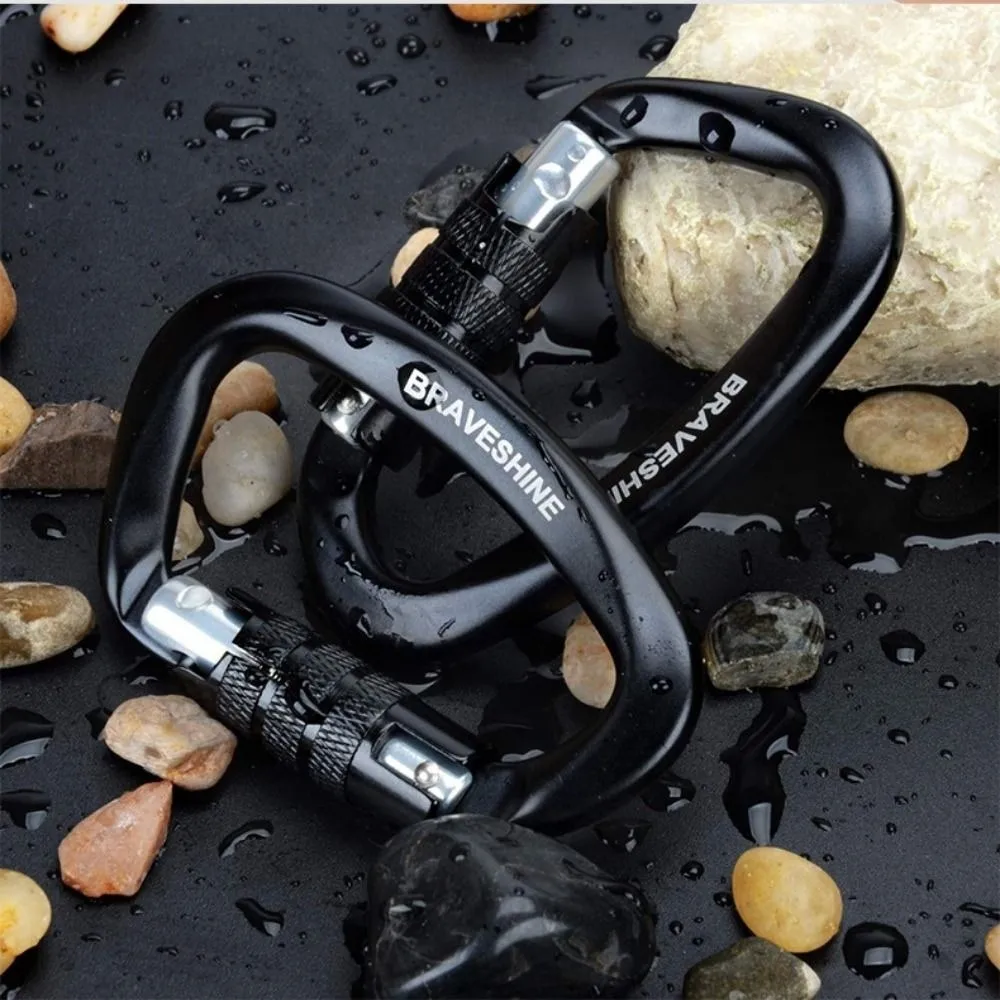 12KN Professional Safety Carabiner Aluminum Multicolors Climbing Security Lock D Shape Key Hooks
12KN Professional Safety Carabiner Aluminum Multicolors Climbing Security Lock D Shape Key Hooks