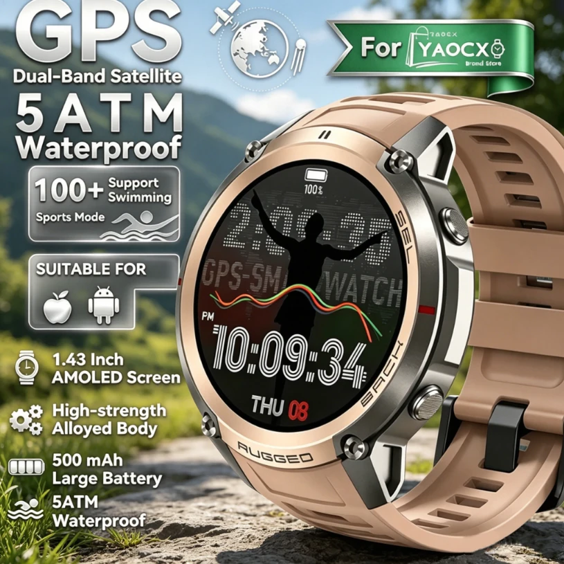 2026 New Global Six Satellite GPS Positioning 1.43 Inch HD AMOLED Screen 2026 Men Outdoor Smart Watch Military Grade Waterproof
2026 New Global Six Satellite GPS Positioning 1.43 Inch HD AMOLED Screen 2026 Men Outdoor Smart Watch Military Grade Waterproof
