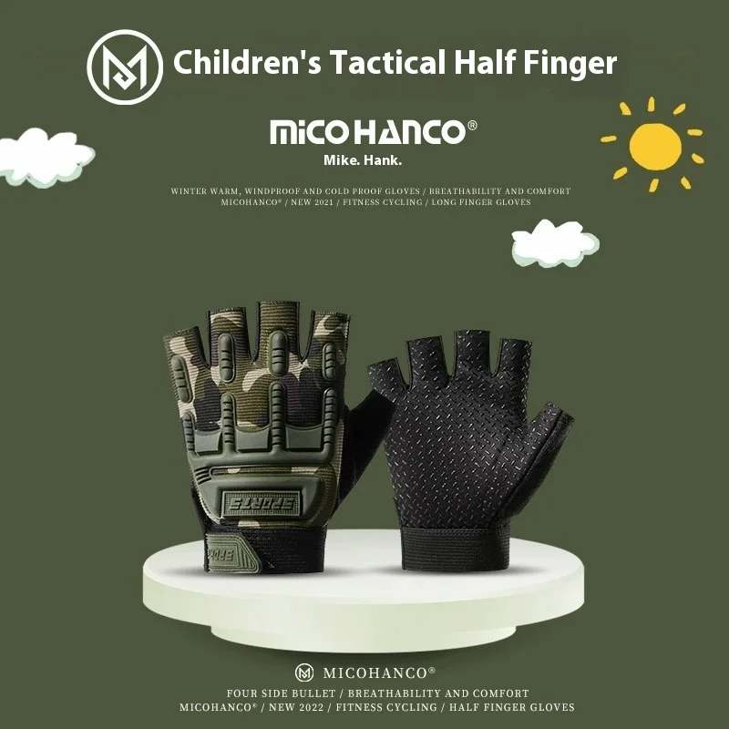 Children's Tactical Fingerless Gloves Army Military Camouflage Non-slip Gloves Half Finger Boys Girls Outdoor Sports Cycling
Children's Tactical Fingerless Gloves Army Military Camouflage Non-slip Gloves Half Finger Boys Girls Outdoor Sports Cycling