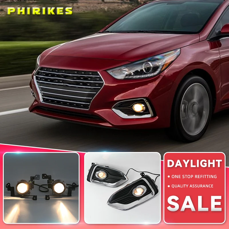 1 Pair Car DRL Lamp Waterproof LED Daytime Running Light Fog lamp cover For Hyundai Solaris Accent 2017 2018 2019
1 Pair Car DRL Lamp Waterproof LED Daytime Running Light Fog lamp cover For Hyundai Solaris Accent 2017 2018 2019